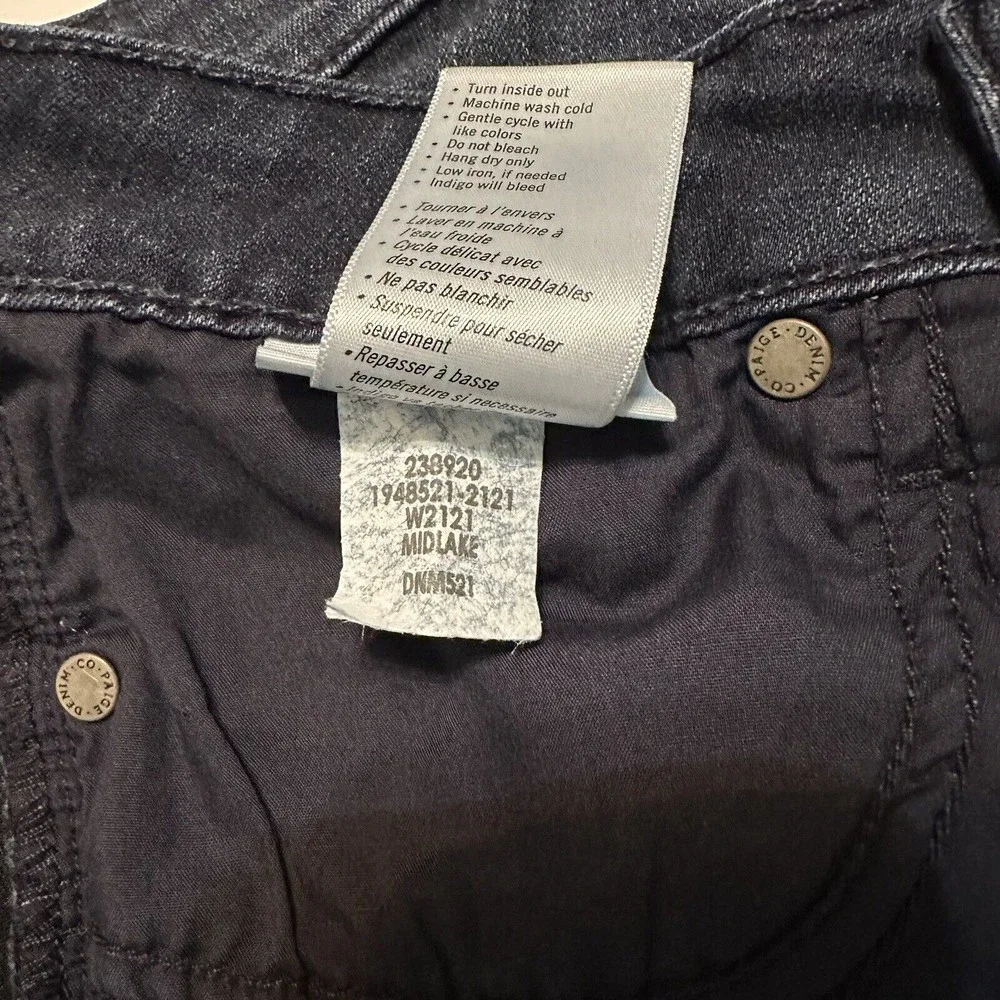 Paige Verdugo Crop Womens Dark Wash Blue Jeans Size 27 - Picture 10 of 10
